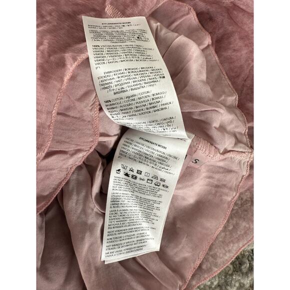 Guess Size S Babydoll Fairy Romantic Girlhood Romantic Top Pink V Neck - Picture 8 of 9